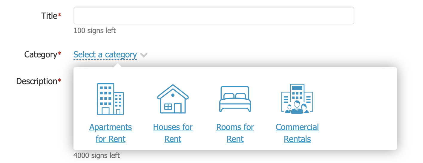 Add a rental listing